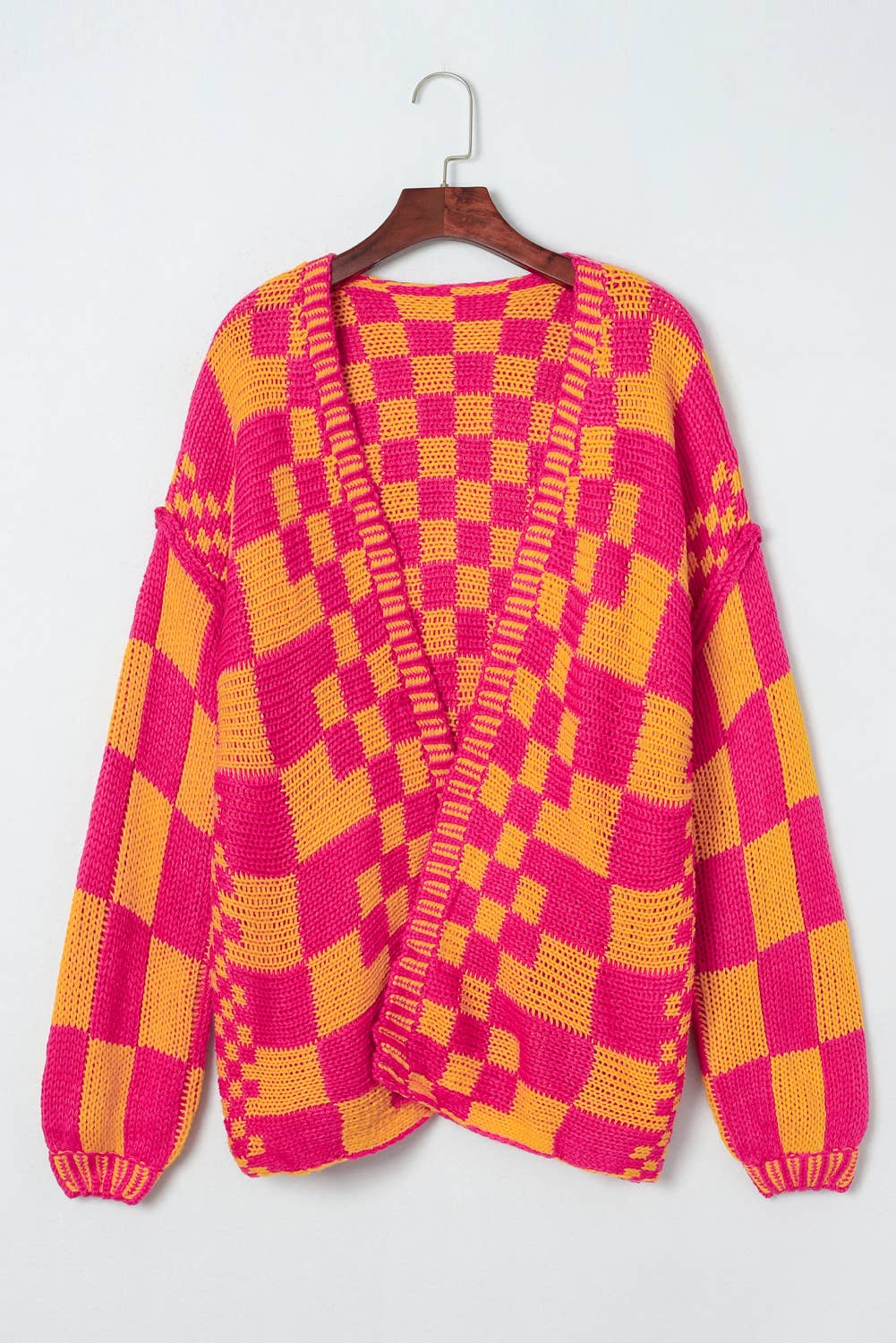 Lynn Checkered Knit Cardigan