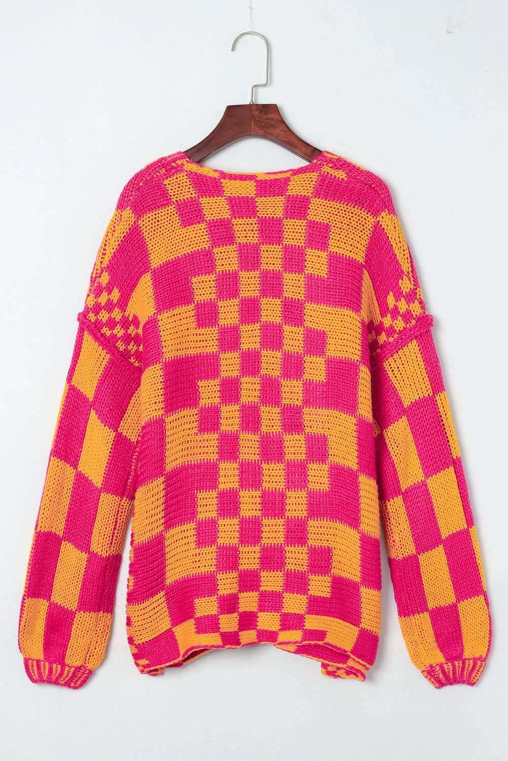 Lynn Checkered Knit Cardigan