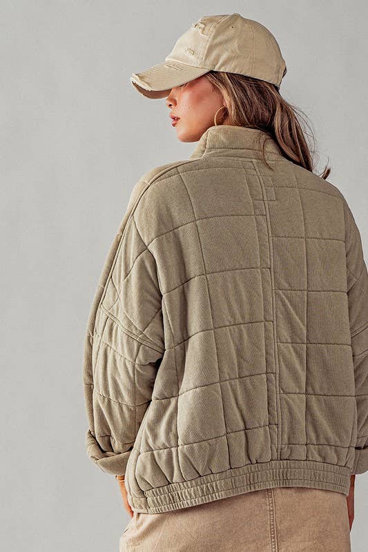 CARLI QUILTED KNIT LOOSE FITJACKET