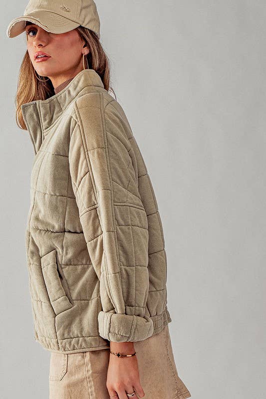 CARLI QUILTED KNIT LOOSE FITJACKET