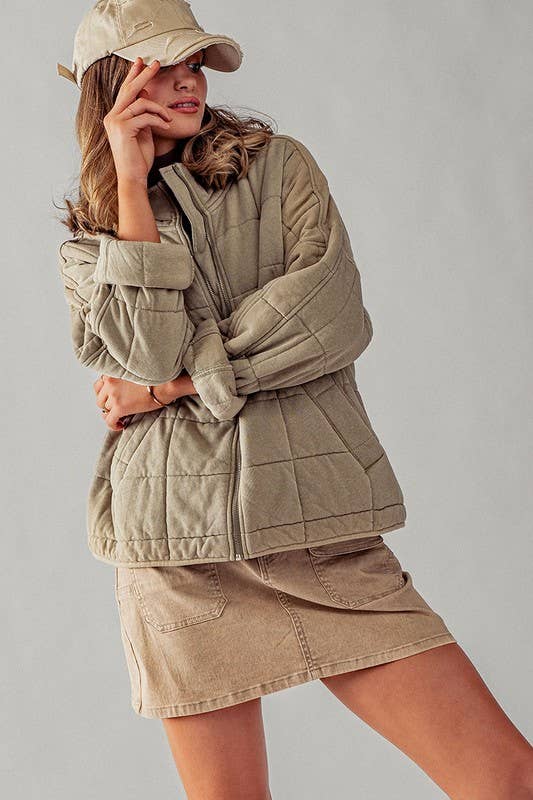 CARLI QUILTED KNIT LOOSE FITJACKET