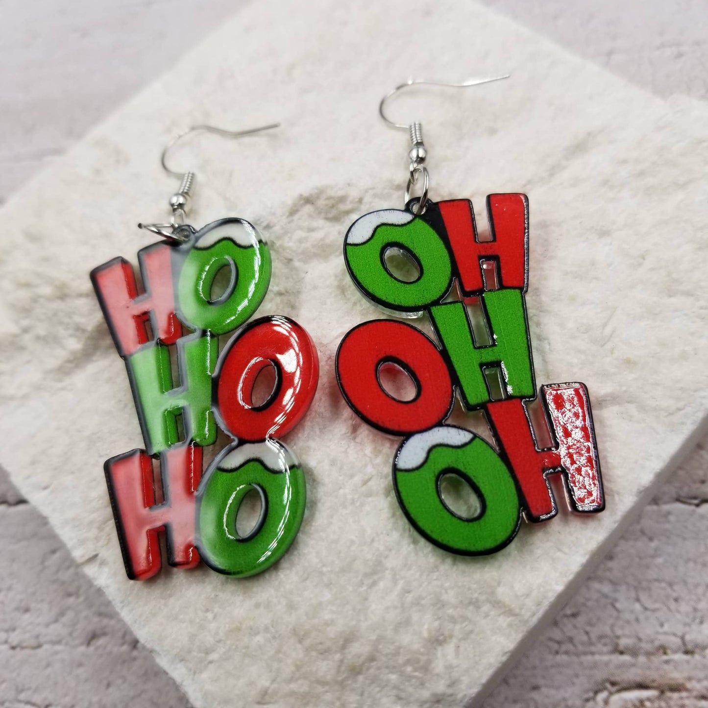 HOHOHO Christmas Earrings