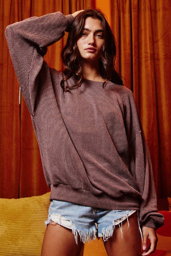 Samantha Knit Comfy Sweatshirt