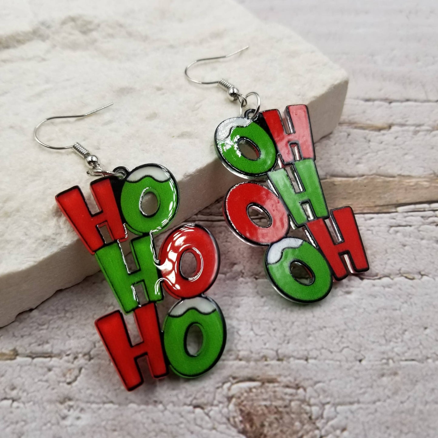 HOHOHO Christmas Earrings