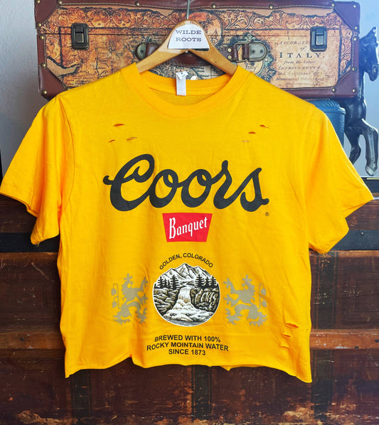 Coors Cropped & Distressed Top